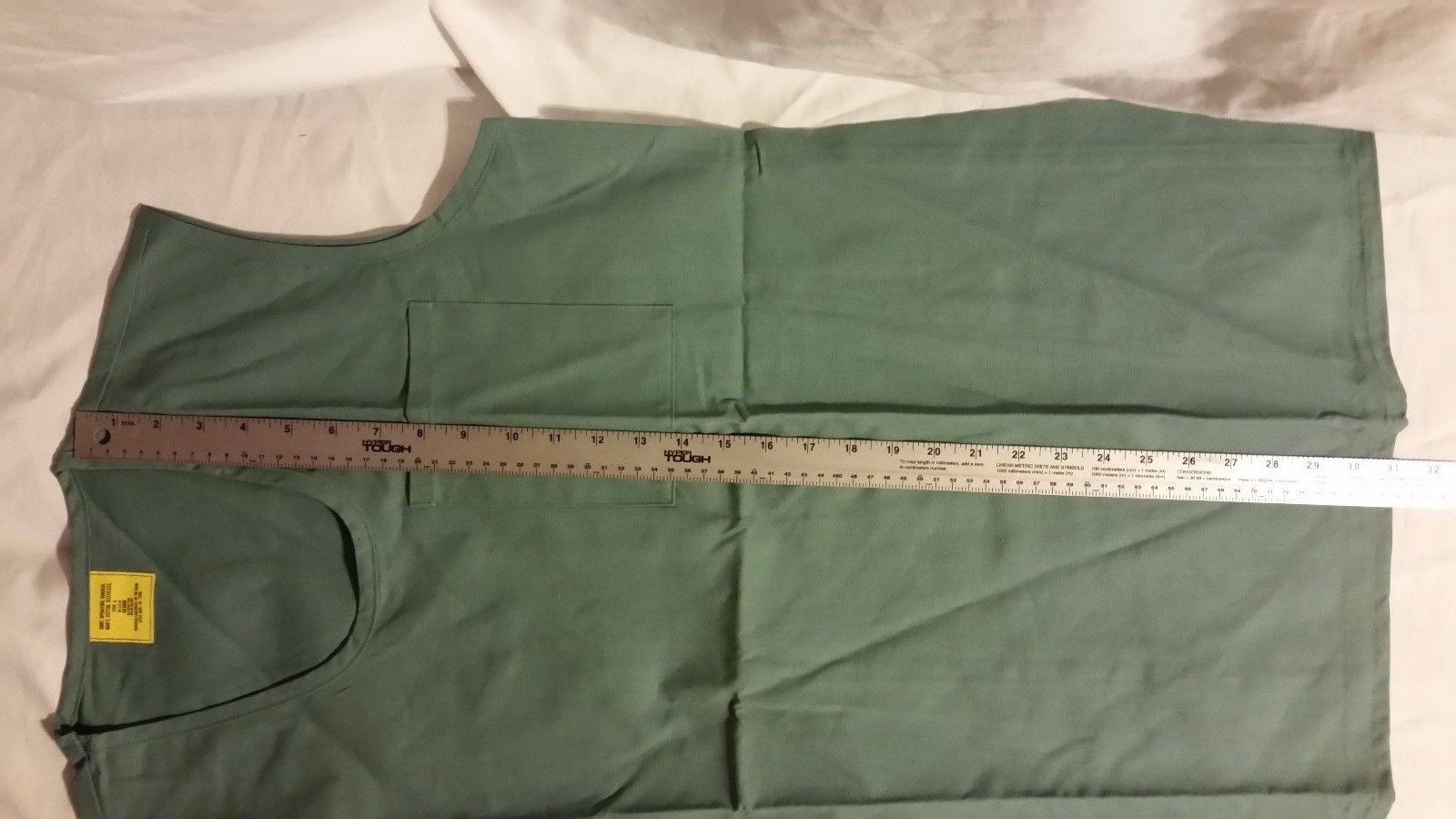 USGI MILITARY BLUE OPERATING SUGICAL MAN’S COTTON SLEEVELESS TYPE A SHIRT MED