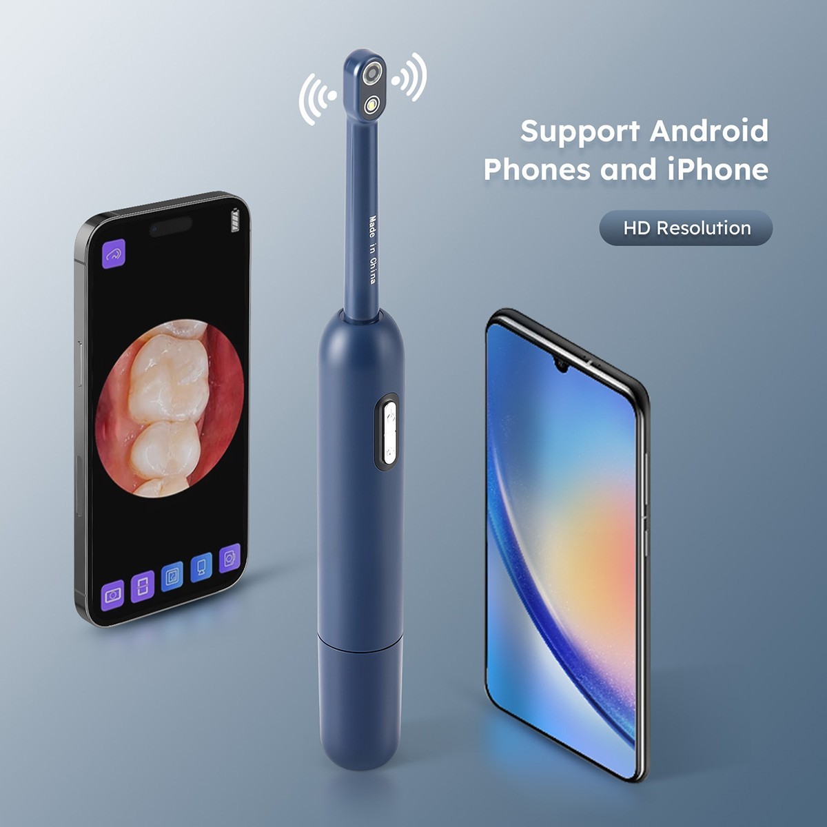 Dental Intraoral Camera WiFi Digital Imaging Endoscope 7 cold LEDs White/Blue