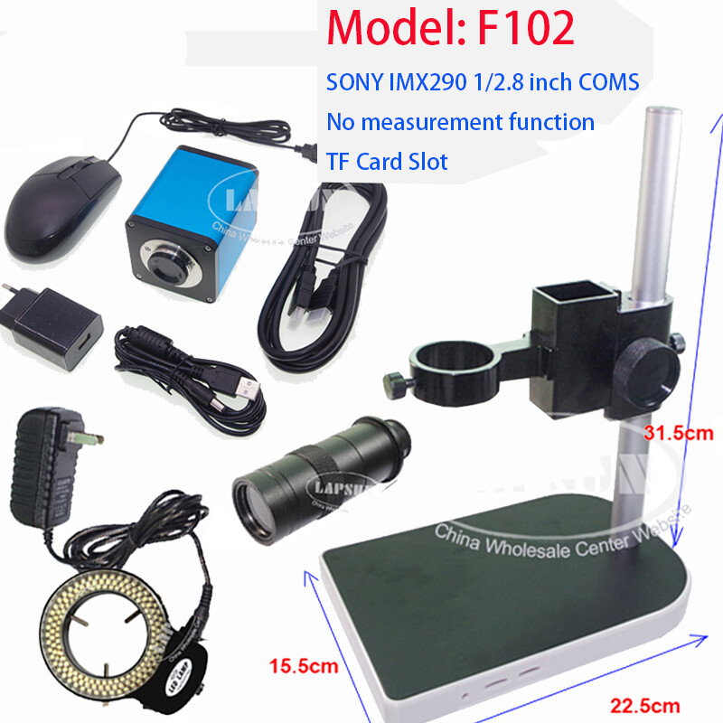 5X-100X 60FPS HDMI Industry Microscope Camera Set Measurement Sony Sensor IMX185