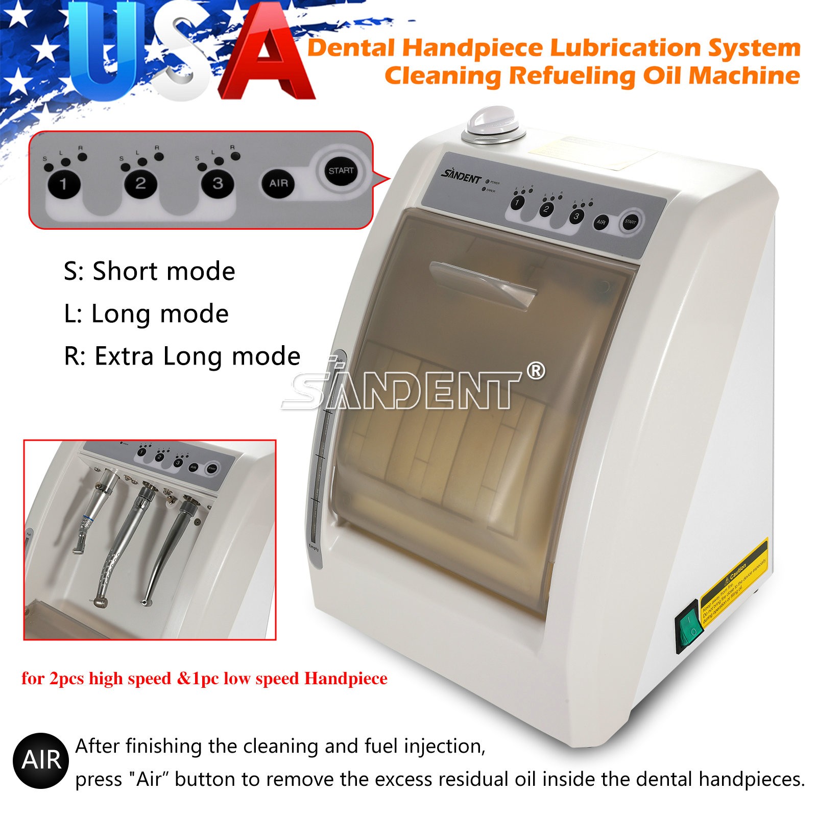 Dental Handpiece Maintenance Cleaner System Oiling Machine /Prophy Handpiece