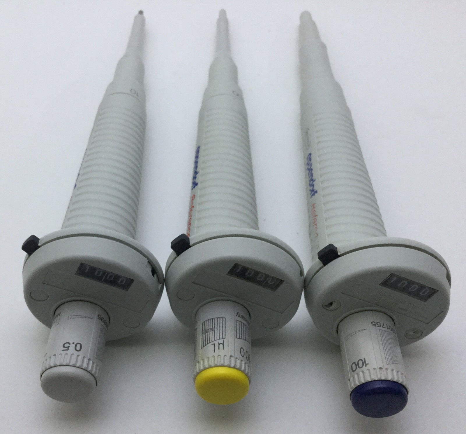Eppendorf Reference Pipette Set | 10uL, 100uL, and 1000uL | Cleaned Calibrated