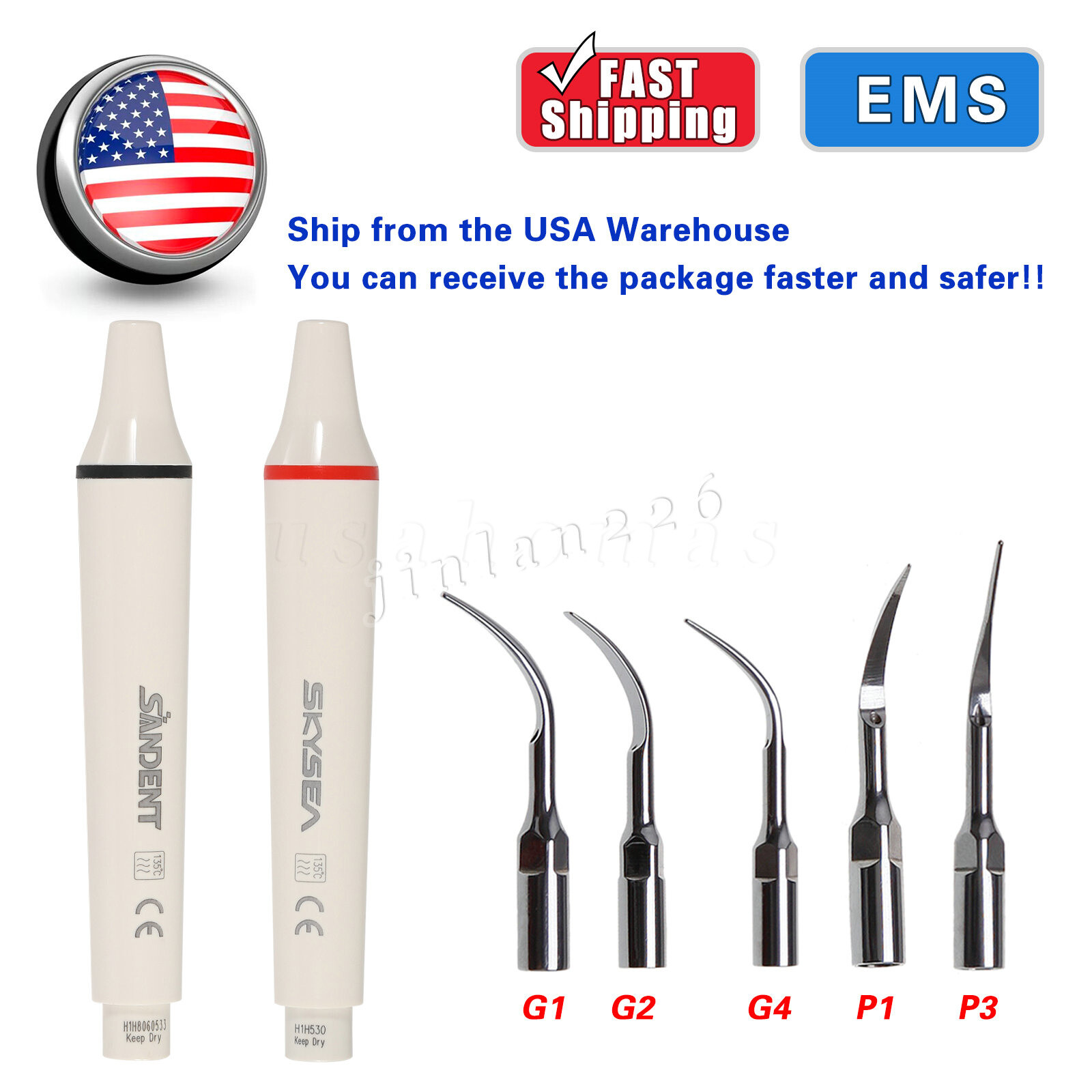 Dental Endo Perio Ultrasonic Scaler Tips Scaling Fit Woodpecker EMS Handpiece