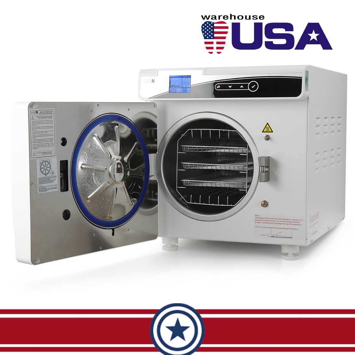 Dental Unit Chair Computer Controlled DC Motor PU Leather/22L Autoclave Steam