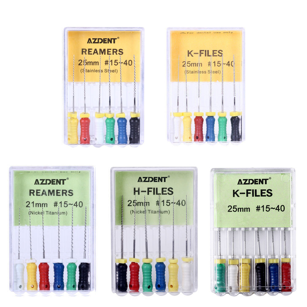 Dental Endo Root Canal Files NITI REAMERS K-Files #15-40 21mm 25mm Hand Use