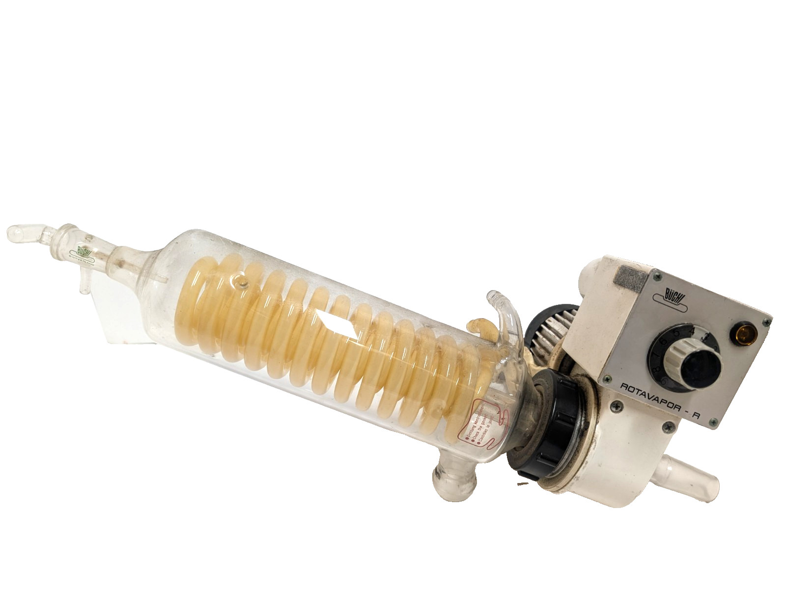 Glass Coil Condenser and working Buchi Rotavapor Rotary Evaporator