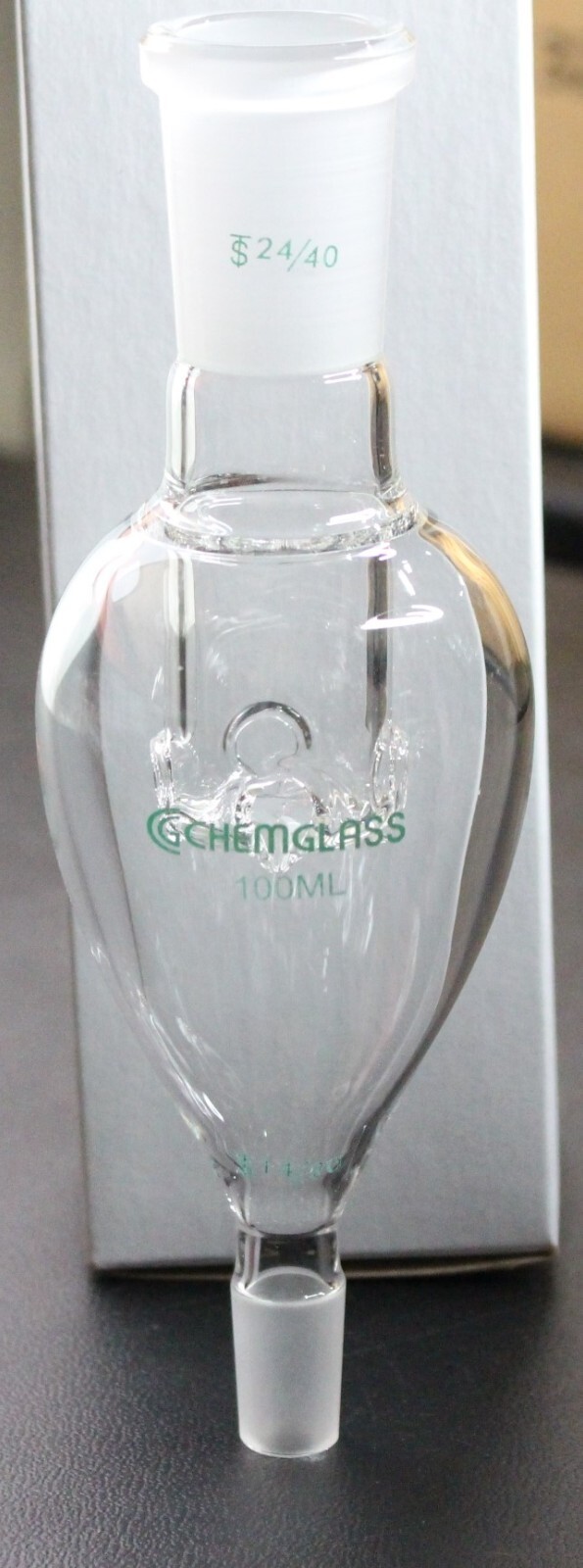 Chemglass 100mL Rotary Evaporator Roto vap Bump Trap Self Washing CG-1319-01