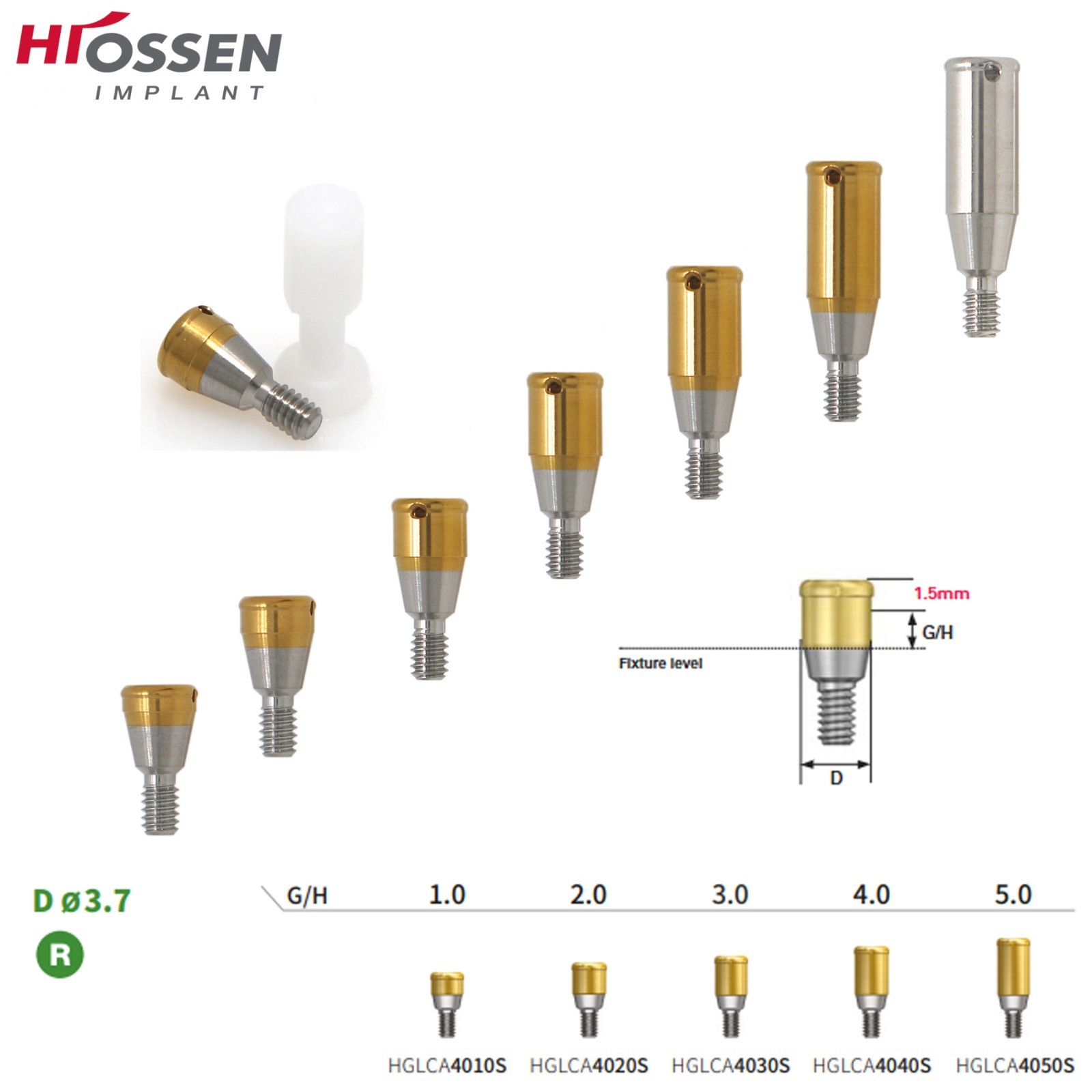 Dental Locator Abutment Compatible Multi Implant Systems Overdenture Attachment