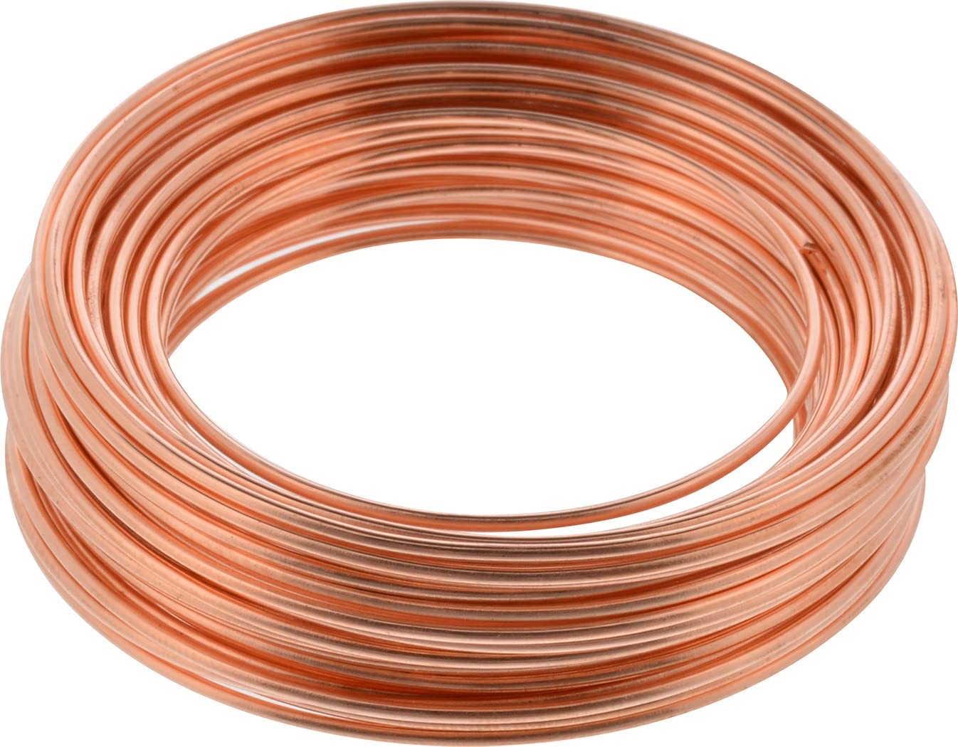 Hillman Bare Copper Wire Rope 18 Gauge Polished Hobby Cable #18 x 25′,