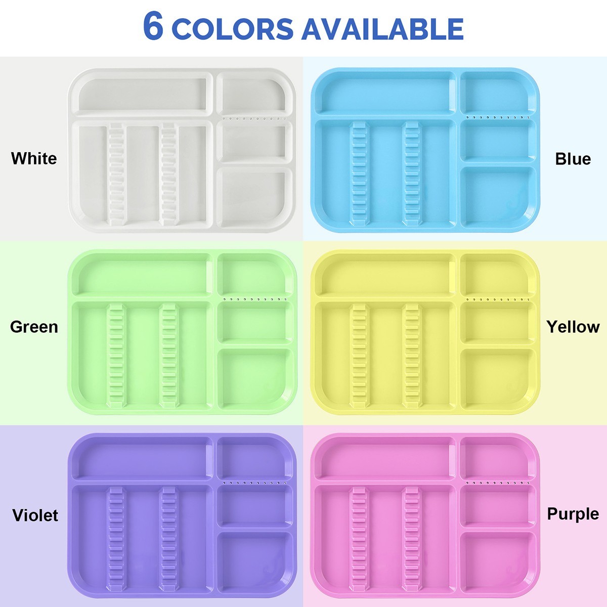 Dental Instrument Tray Autoclavable Plastic Setup Divided Trays for Medical