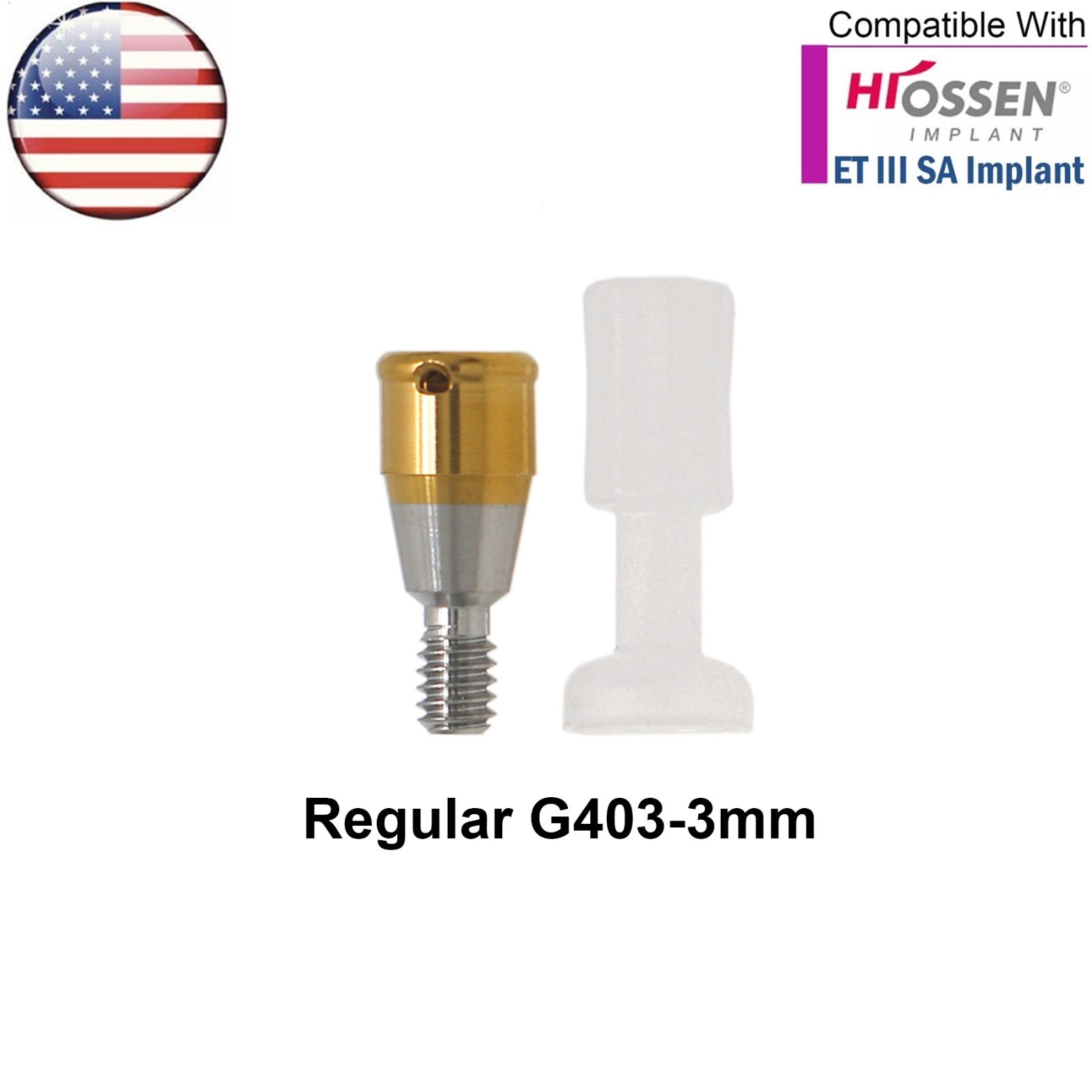 US Dental Overdenture Locator Abutment Regular & Male Caps For Hiossen Osstem ET