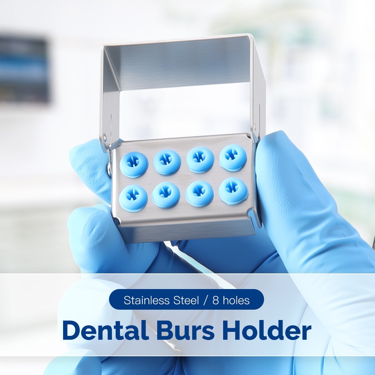 8/30Hole Dental Autoclave Bur Holder Block Disinfection Sterilizer for FG/CA Bur