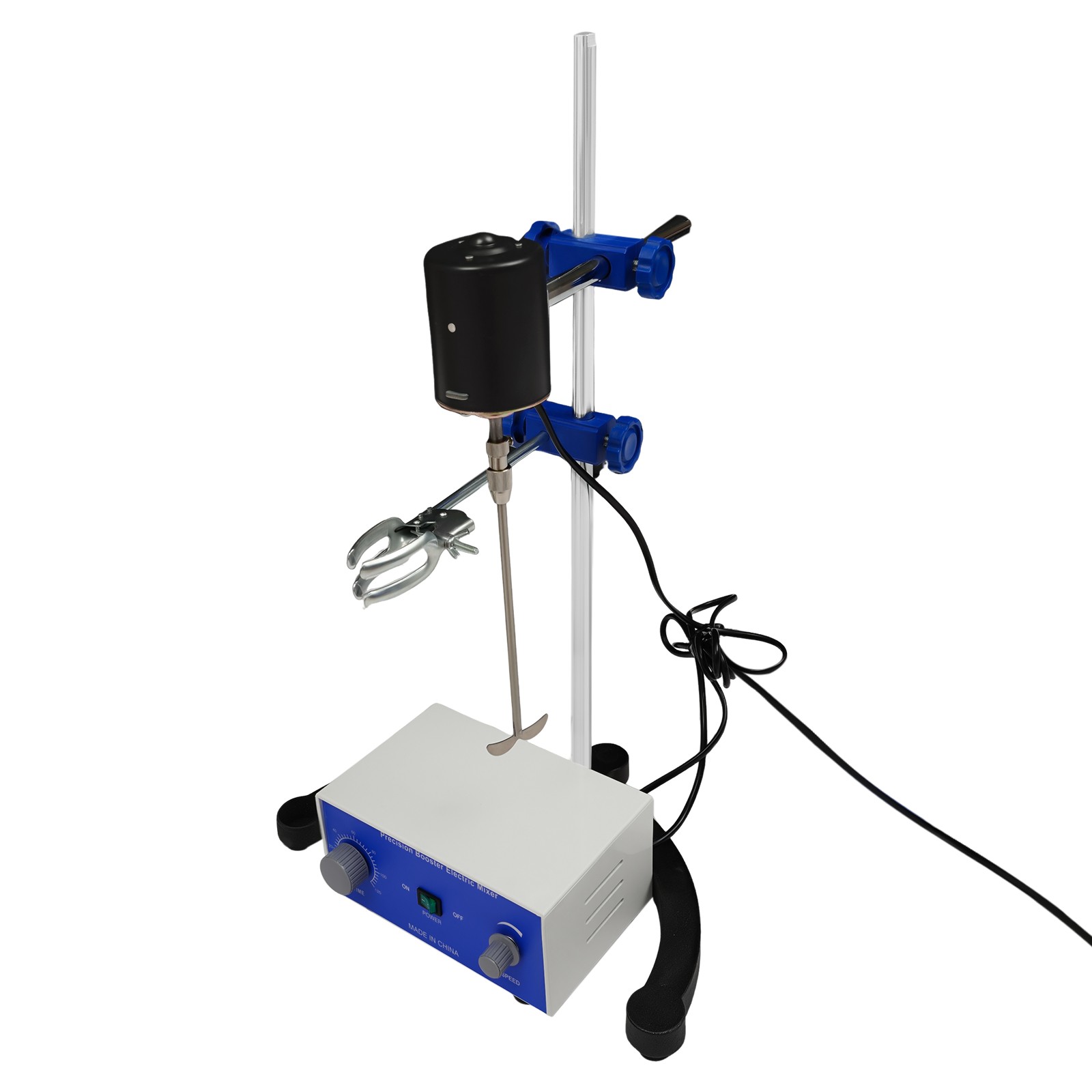 Overhead Lab Stirrer, 100W 2800 RPM, 2.64 Gal Capacity, Digital Timer, 0-120 Min