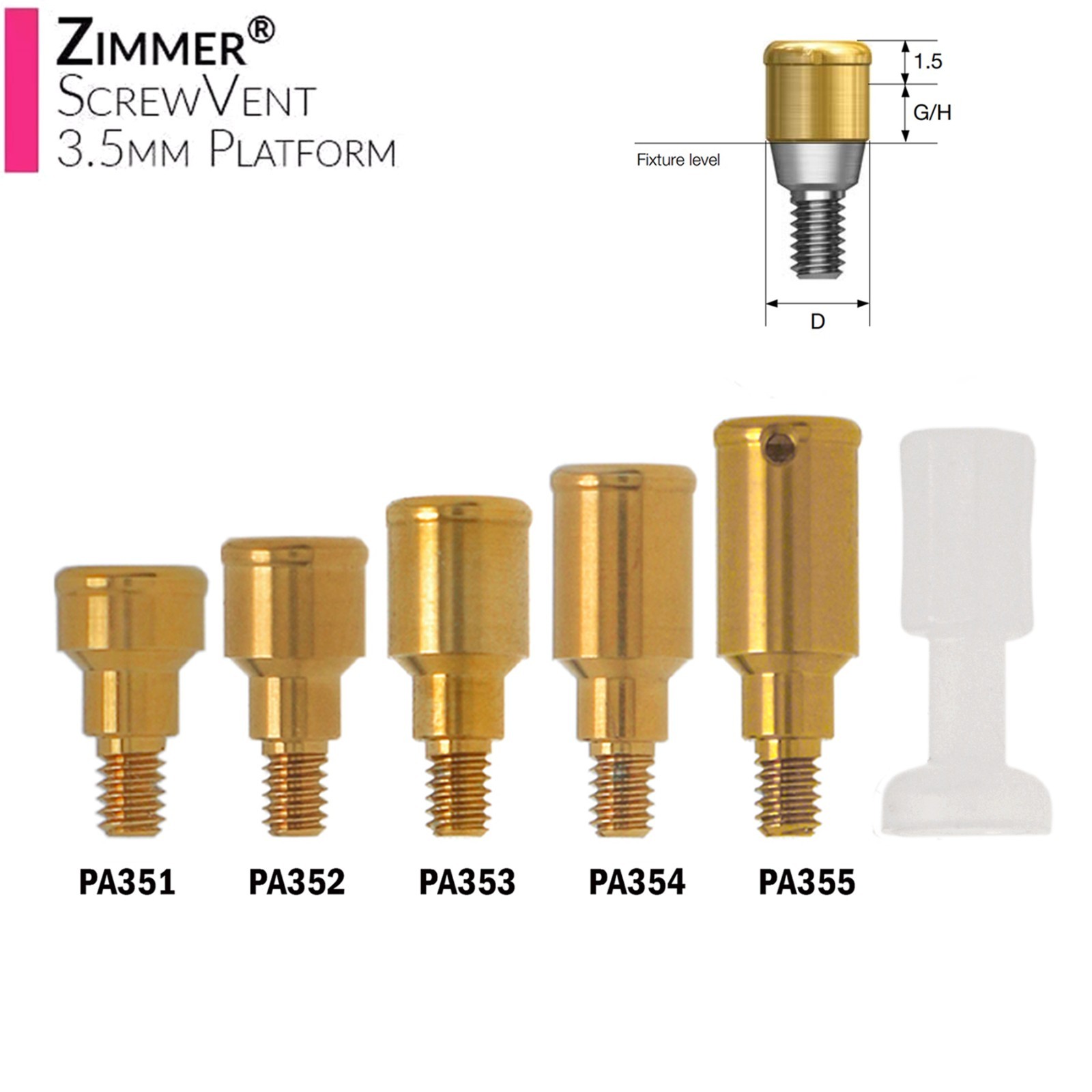 Titanium Dental Overdenture Locator Abutment Fit Multiple Major Implant Systems