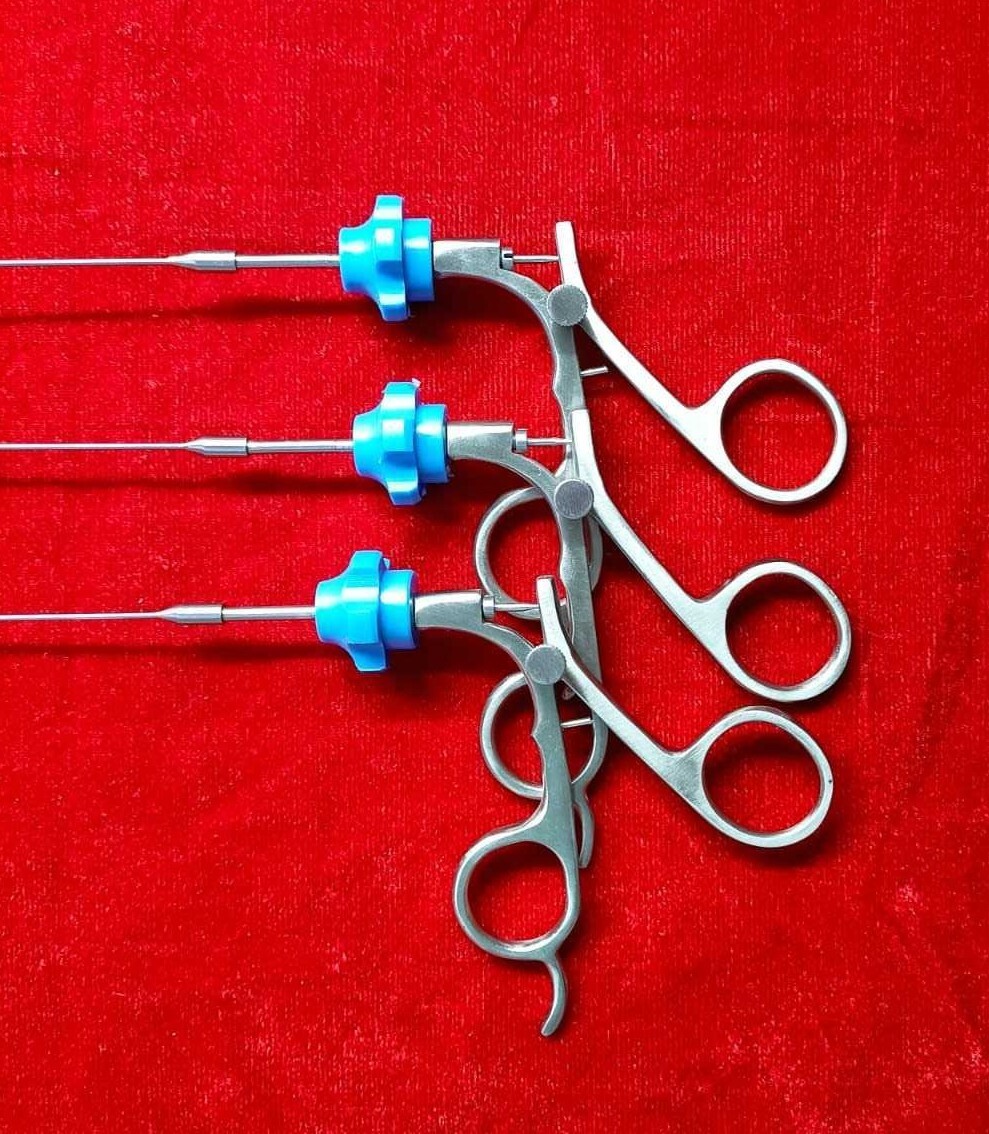 3pc – Hysteroscopy Semi Rigid Rotatable Alligator 5FR 40CM Reusable Instruments