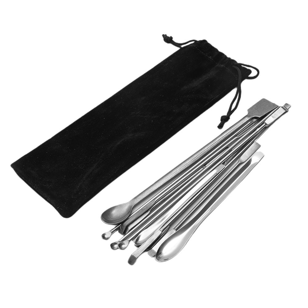 High Quality New Practical Laboratory Sampling Spoon Stainless Steel Safe 12pcs