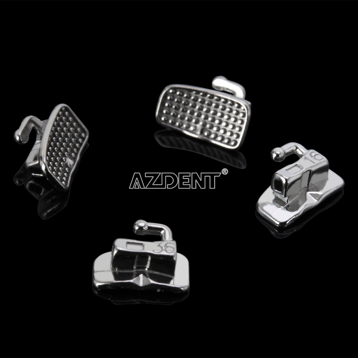 50 Sets AZDENT Dental Orthodontic Buccal Tubes 1st Molar Roth 022 Non-Conv.