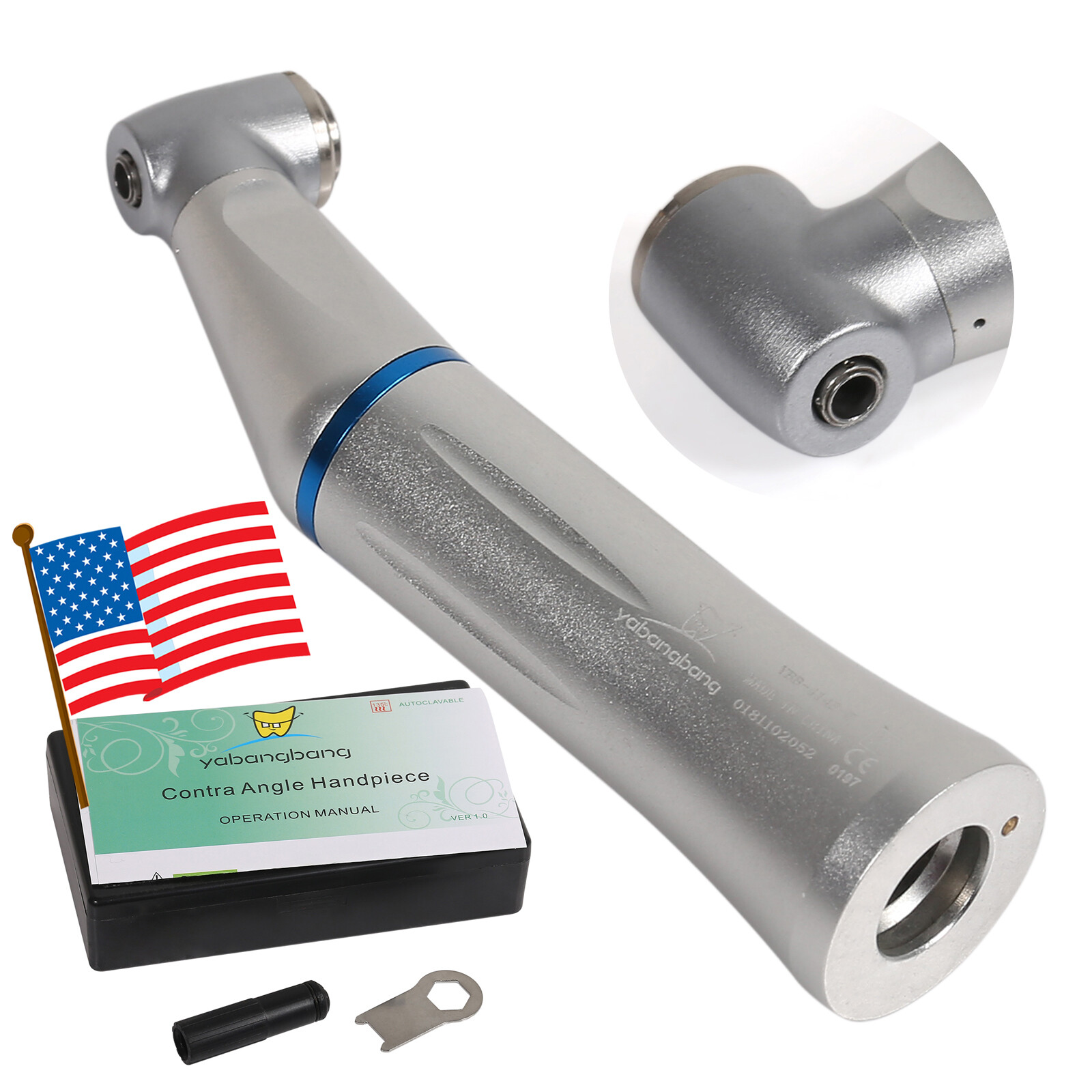 Dental Internal Inner Water Spray Contra Angle Low Speed Handpiece NSK Style USA