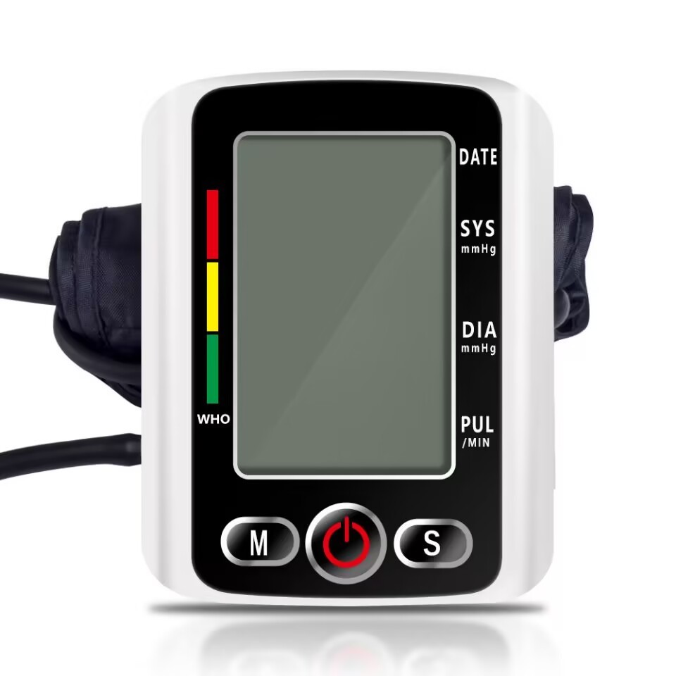 Digital Automatic Blood Pressure Monitor Upper Arm BP Machine Heart Rate Machine