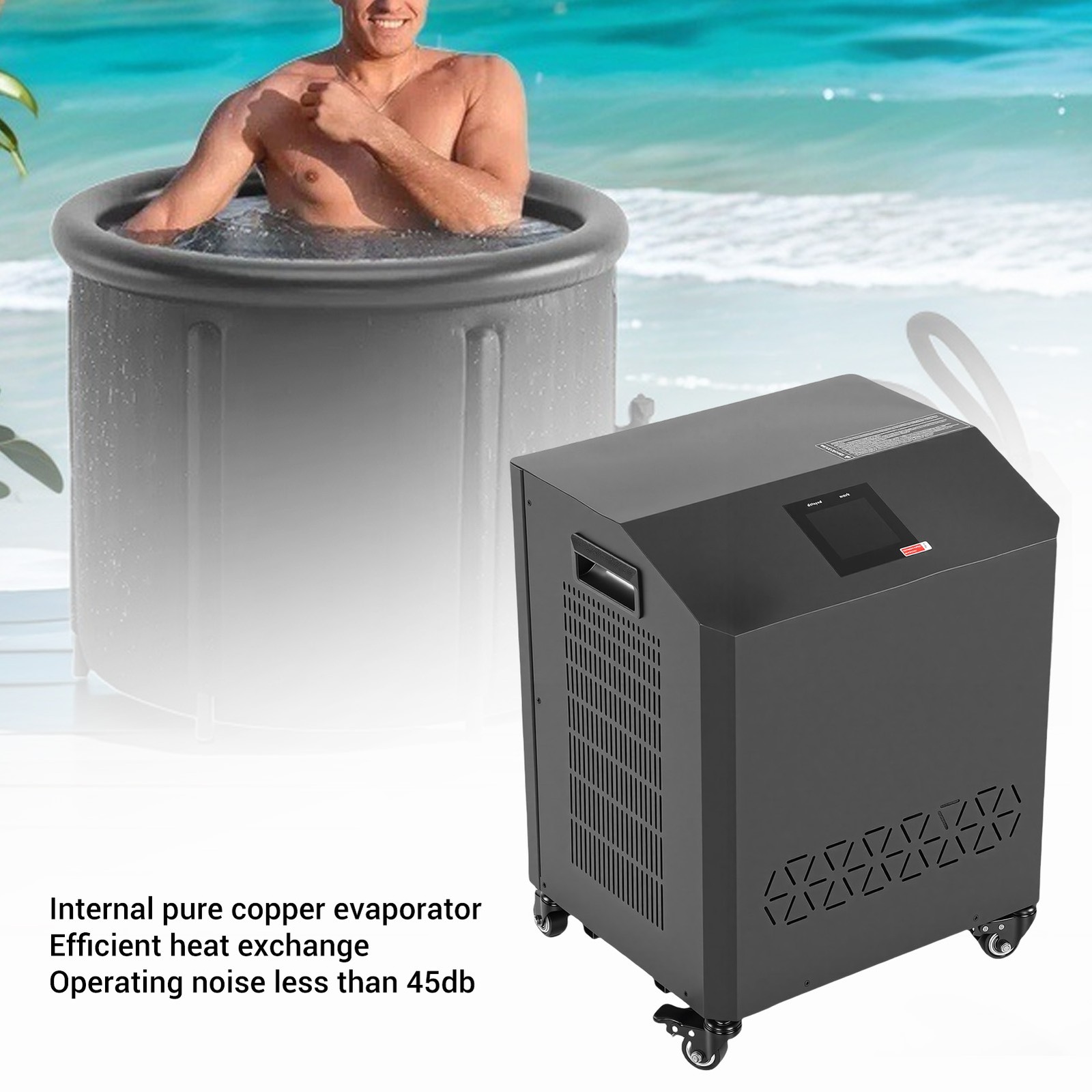 1 Ice Bath Chiller Cooling System For Tubs 1000L EU 220V