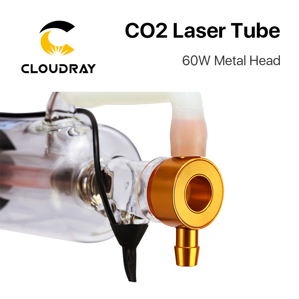 60W 70W 80W CO2 Laser Tube Metal Head 1250mm Glass Pipe for CO2 Cutting