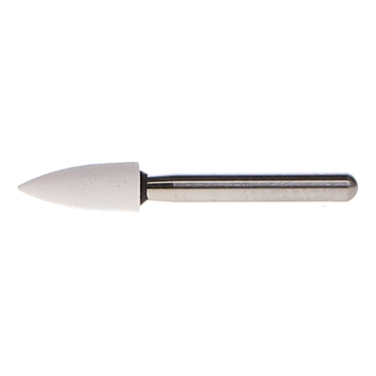 House Brand Dentistry 411300 HSB FG Flame White Mounted Finishing Stone FL2 12Pk