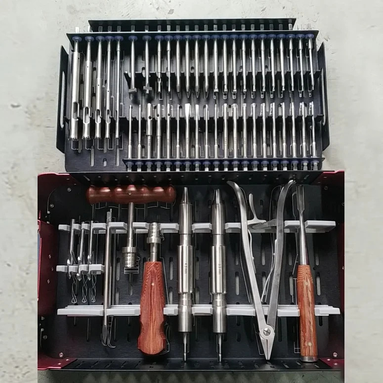 Broken Screw Removal Set with Sterilization Box of 49 Pcs Orthopedic Instruments