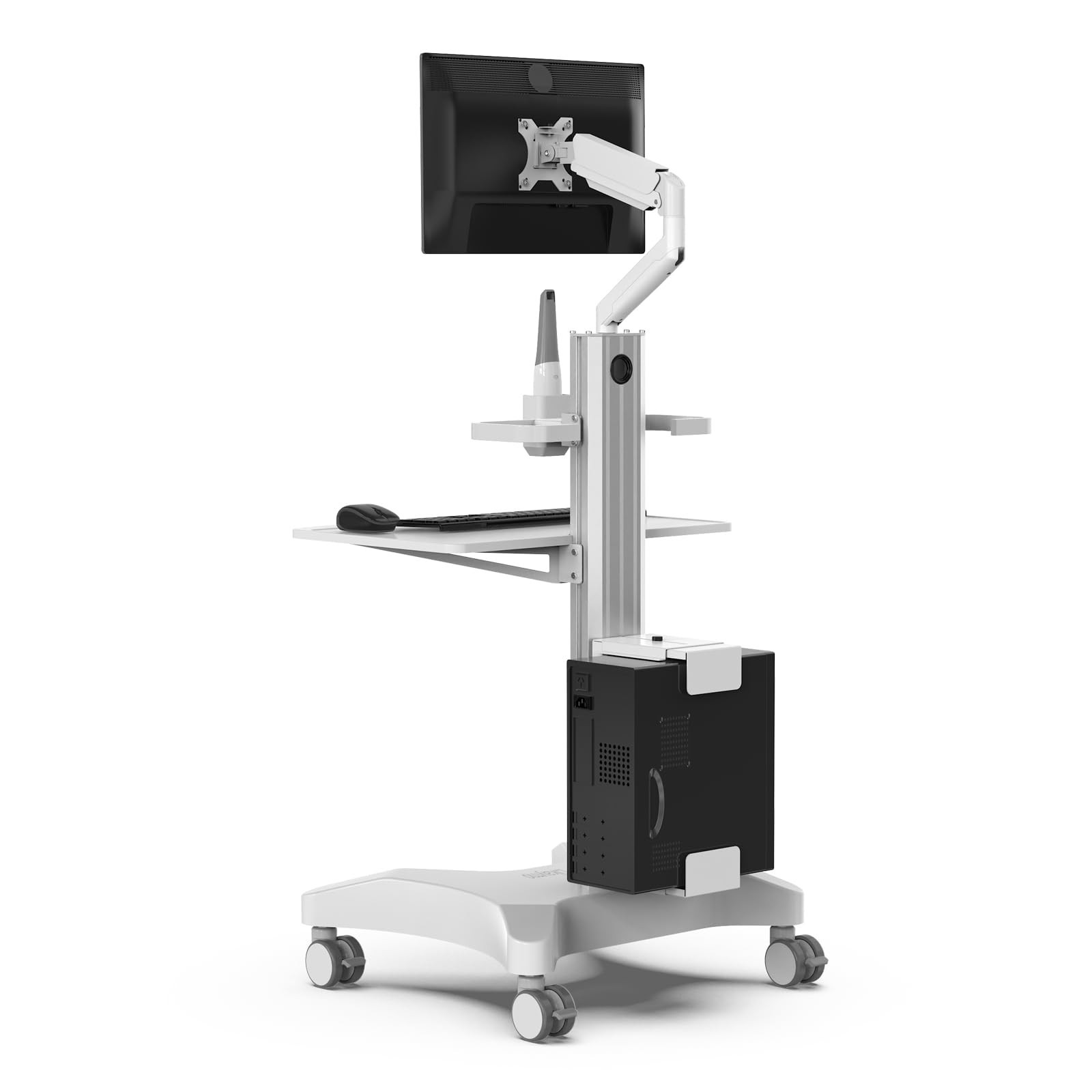 Medical Trolley Cart with Monitor Mount & Oral Scanner Holder – Height-Adj
