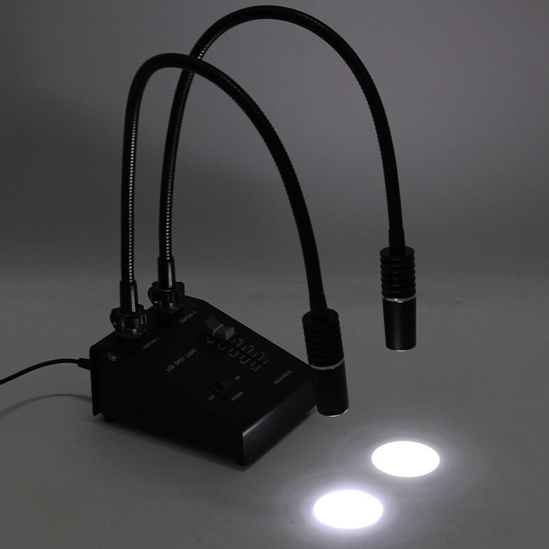 3 in 1 6W 6500K Industry Microscope LED Gooseneck Spot Light Illuminator Lamp