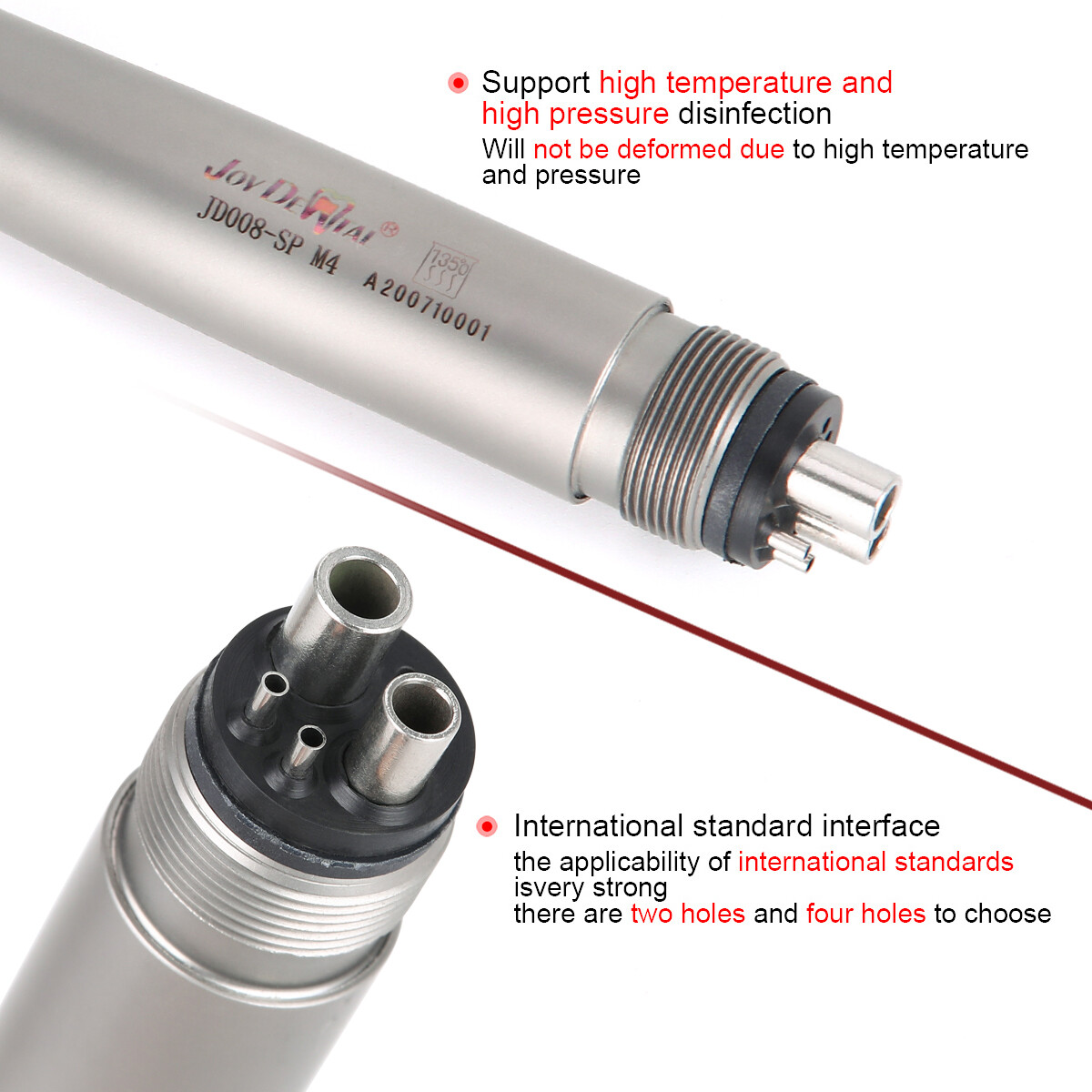 Dental E-generator Shadowless Ring LED High Speed Handpiece Ceramic Bearing 2/4H