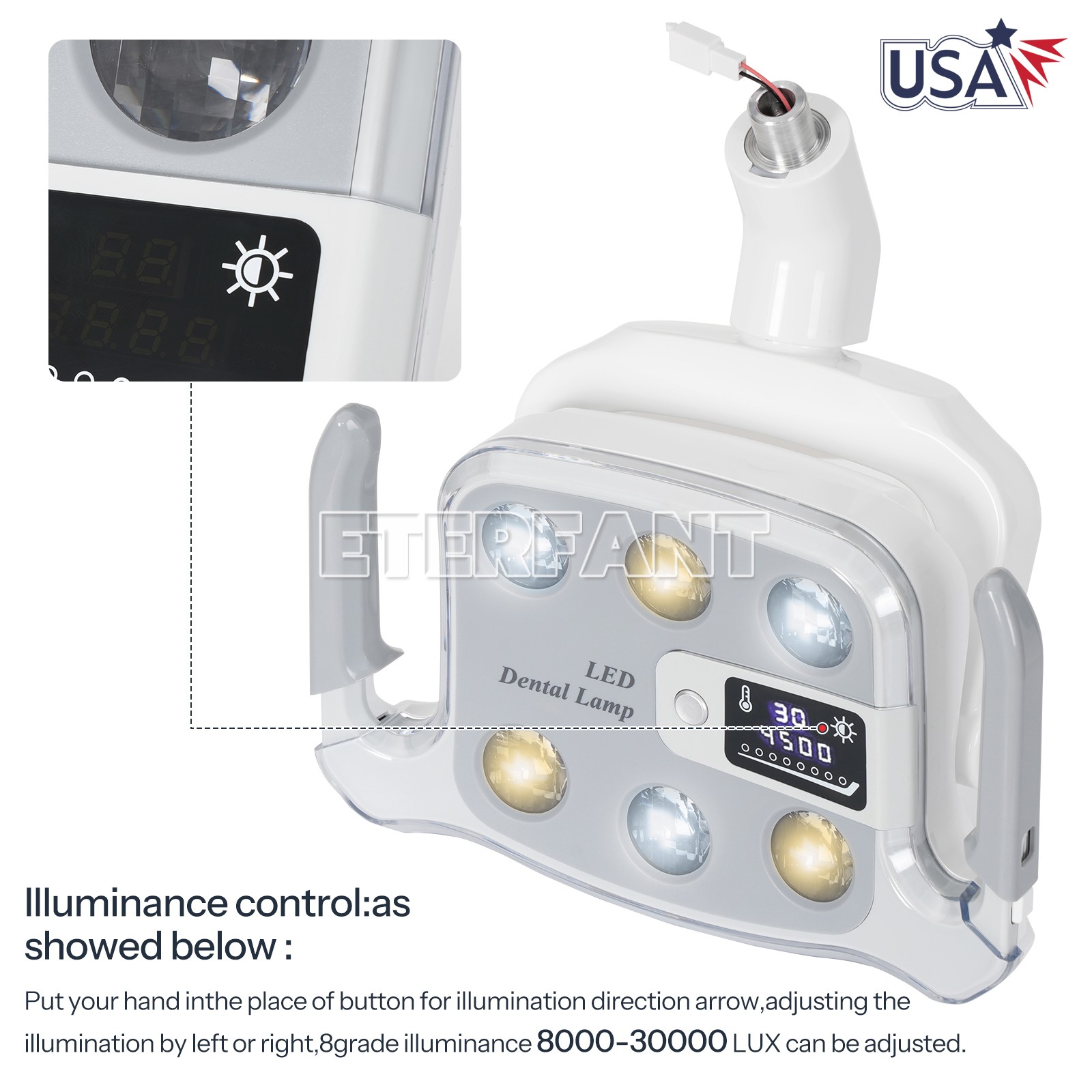 Dental 6LED 8W/9W Shadowless Light for Dental Chair/3.5X Binocular Loupe 5W 2LED