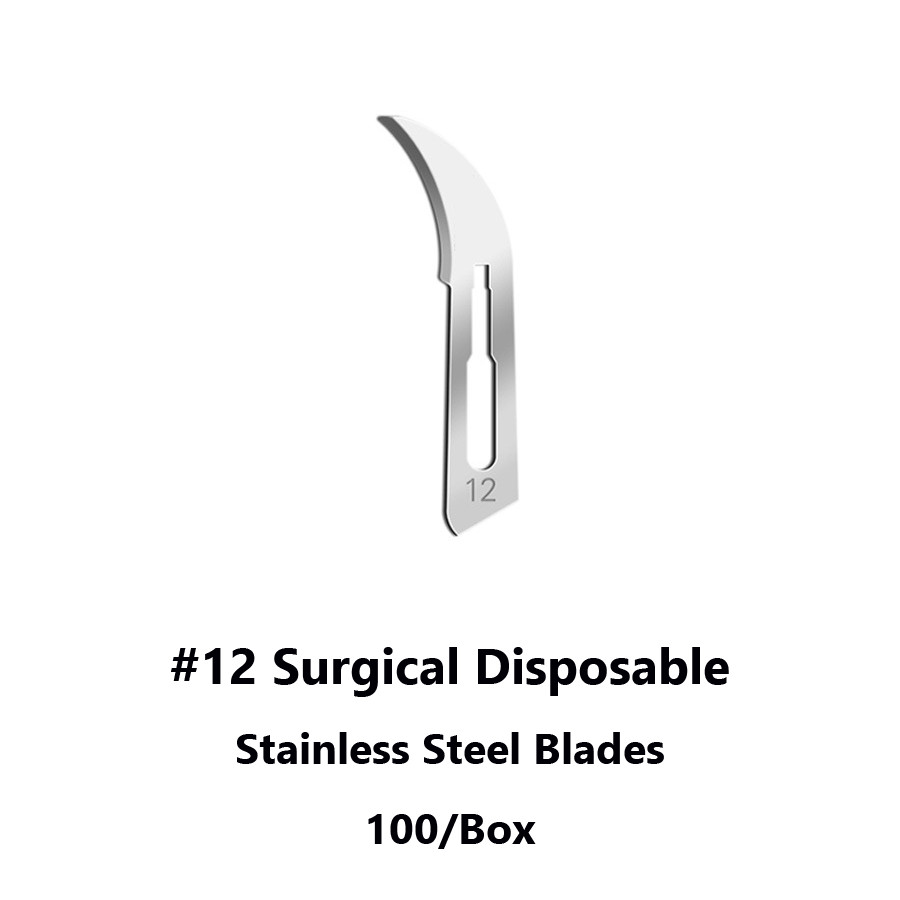 100 #12 Stainless Steel Surgical BLADES Dental Veterinary Blades 100/PKG