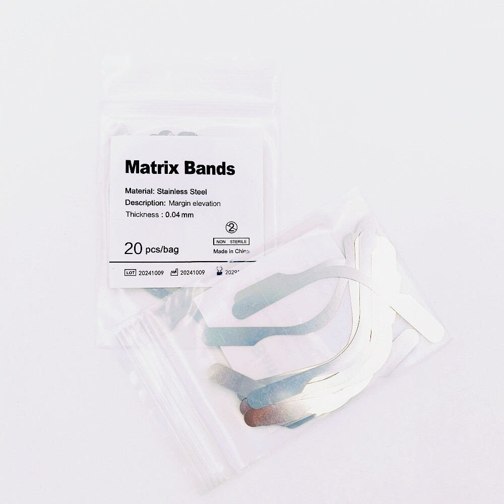 20 Pcs/Bag Dental Bands Margin Clip Tofflemire Stainless Steel Forming Elevation