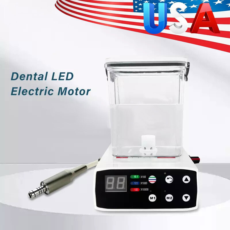 Dental Brushless Electric Micromotor Motor W/ Water Tank Vector Control System