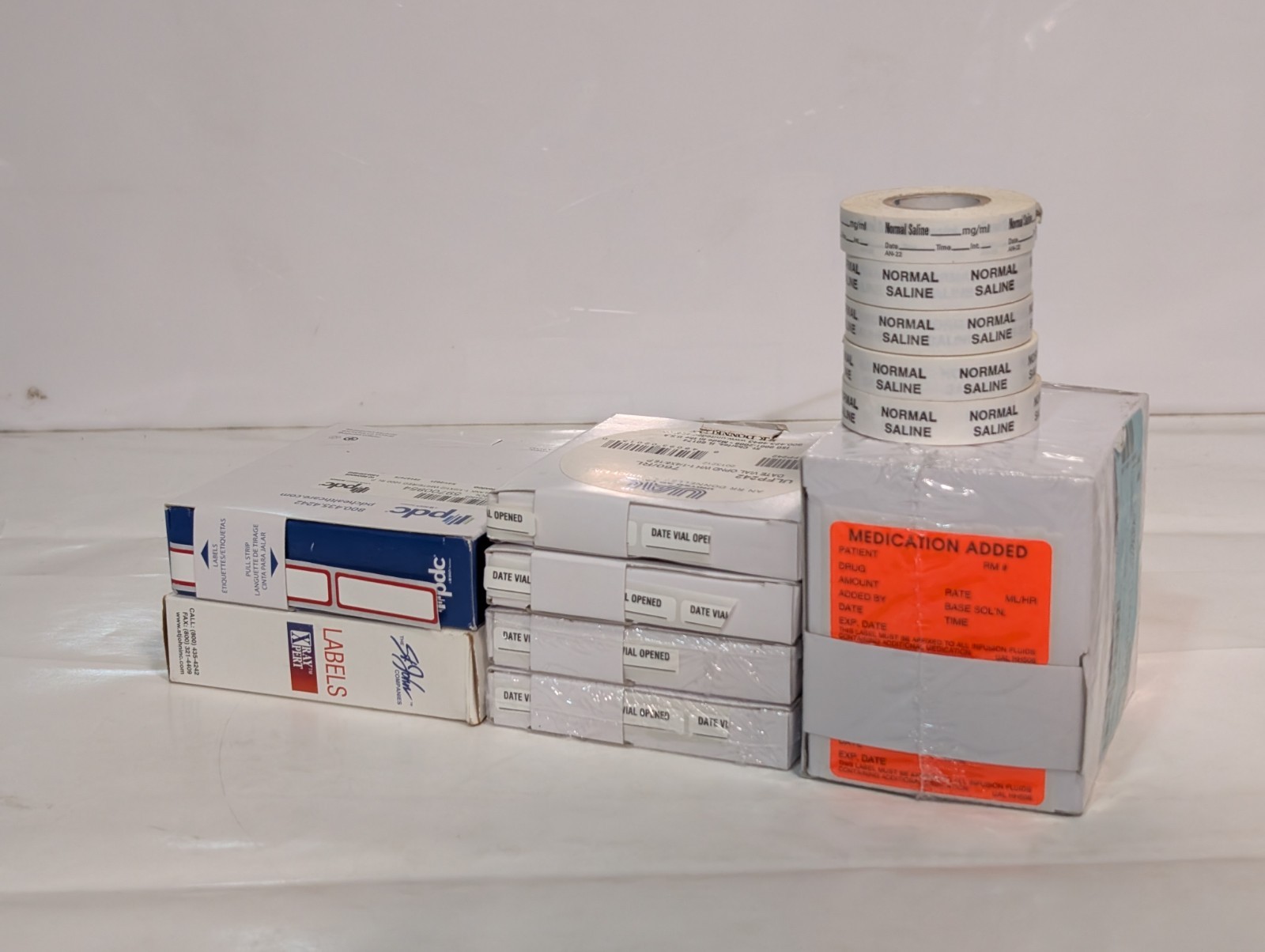 12 rolls PDC/United Ad Label ULFP242 ULHH506 59700854 medical labels lot