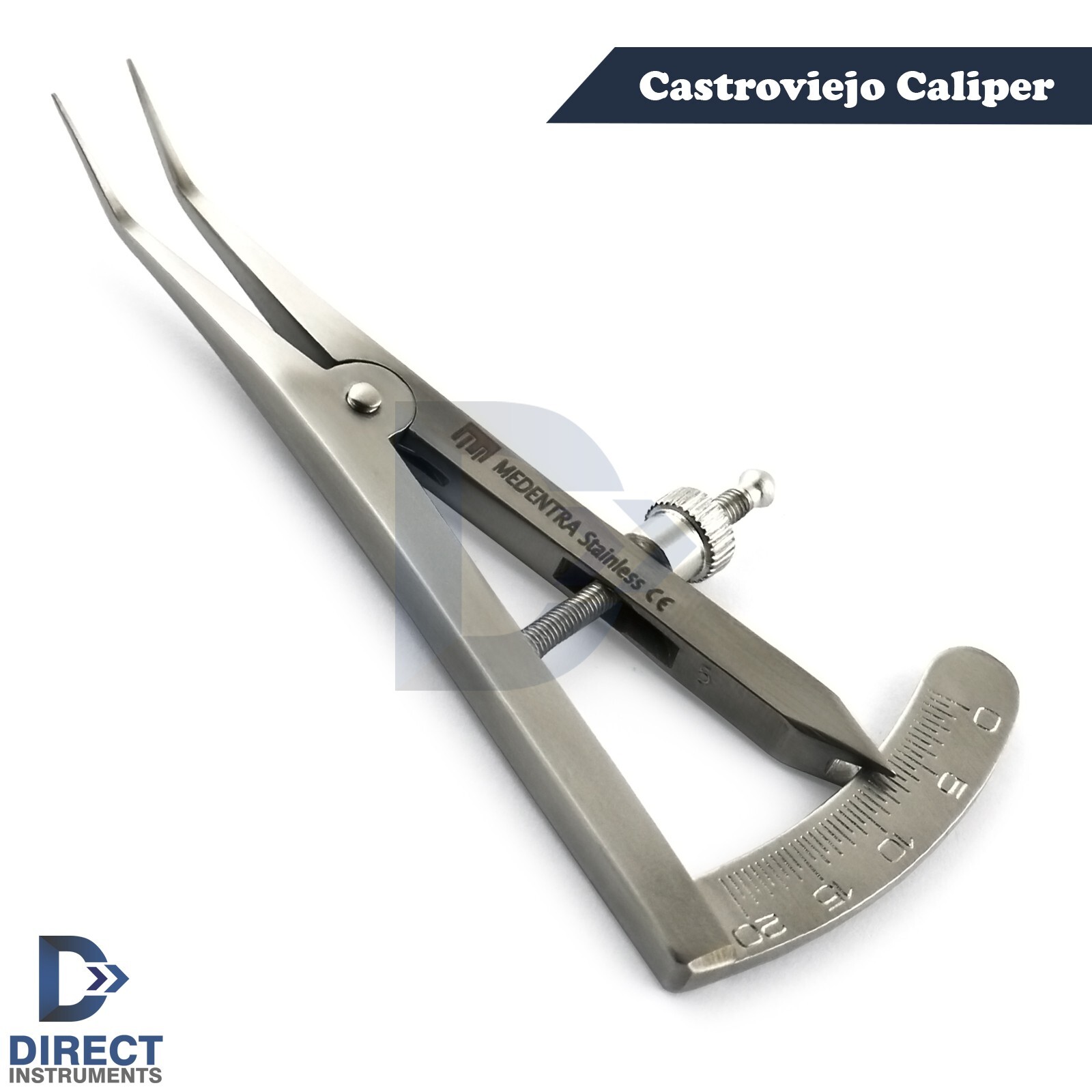 Castroviejo Caliper Angled Surgical Dental Medical Instruments 0 to 20 MM 3.5″