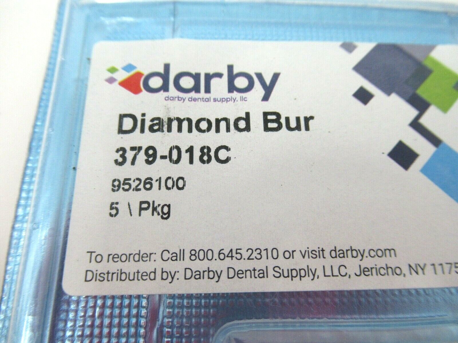 Darby Dental Supply 9526100 Football Diamonds Bit 379-018C *NEW*