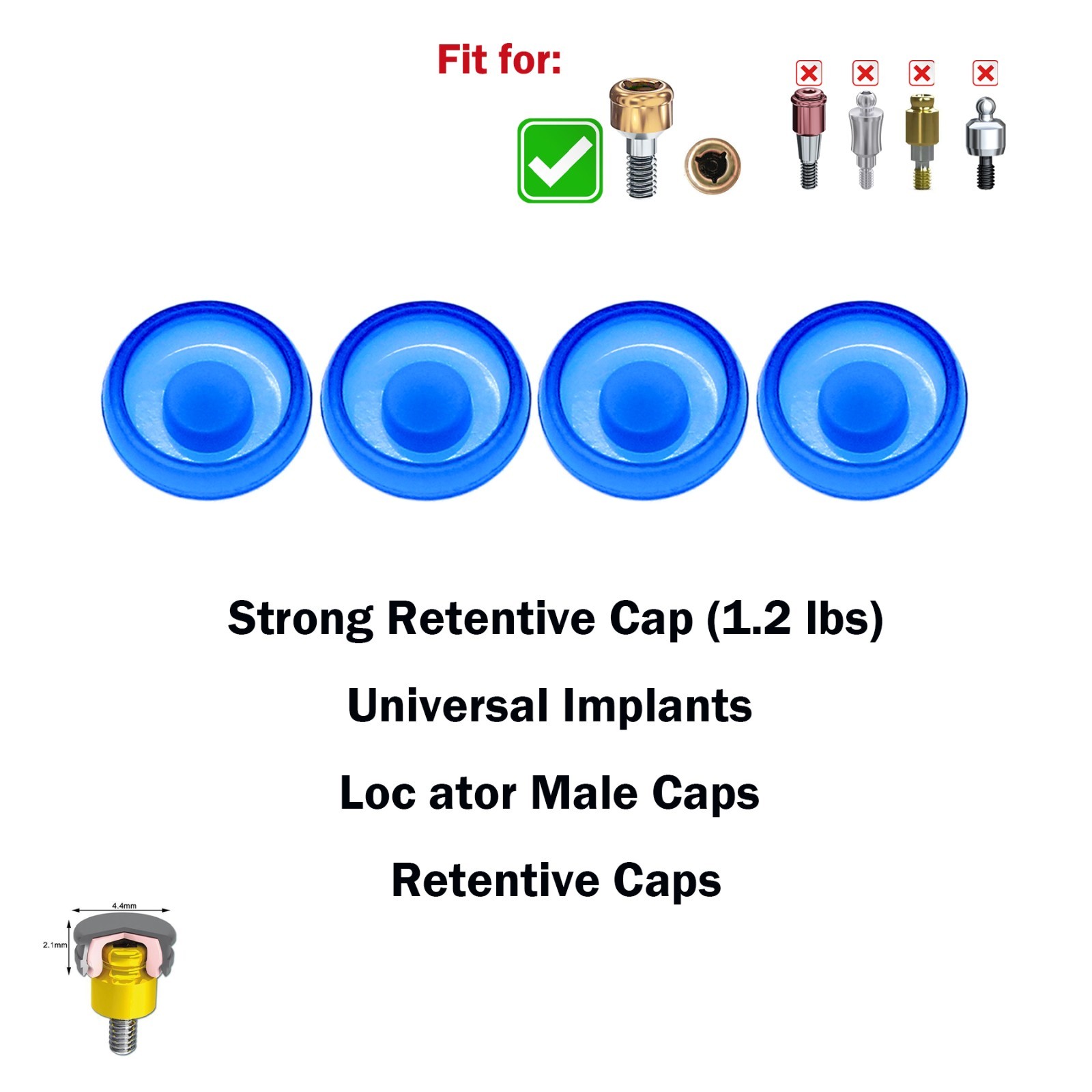 US Universal Dental Retention Cap Implant Insertion Locator Extraction Core Tool