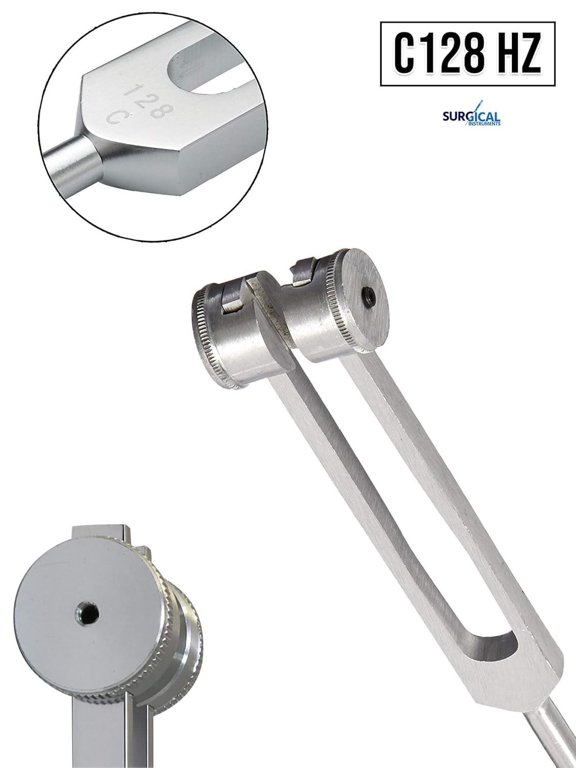 C128 Hz Tuning Fork – Extra Long Handle, Corrosion Resistant & Stress Reducing