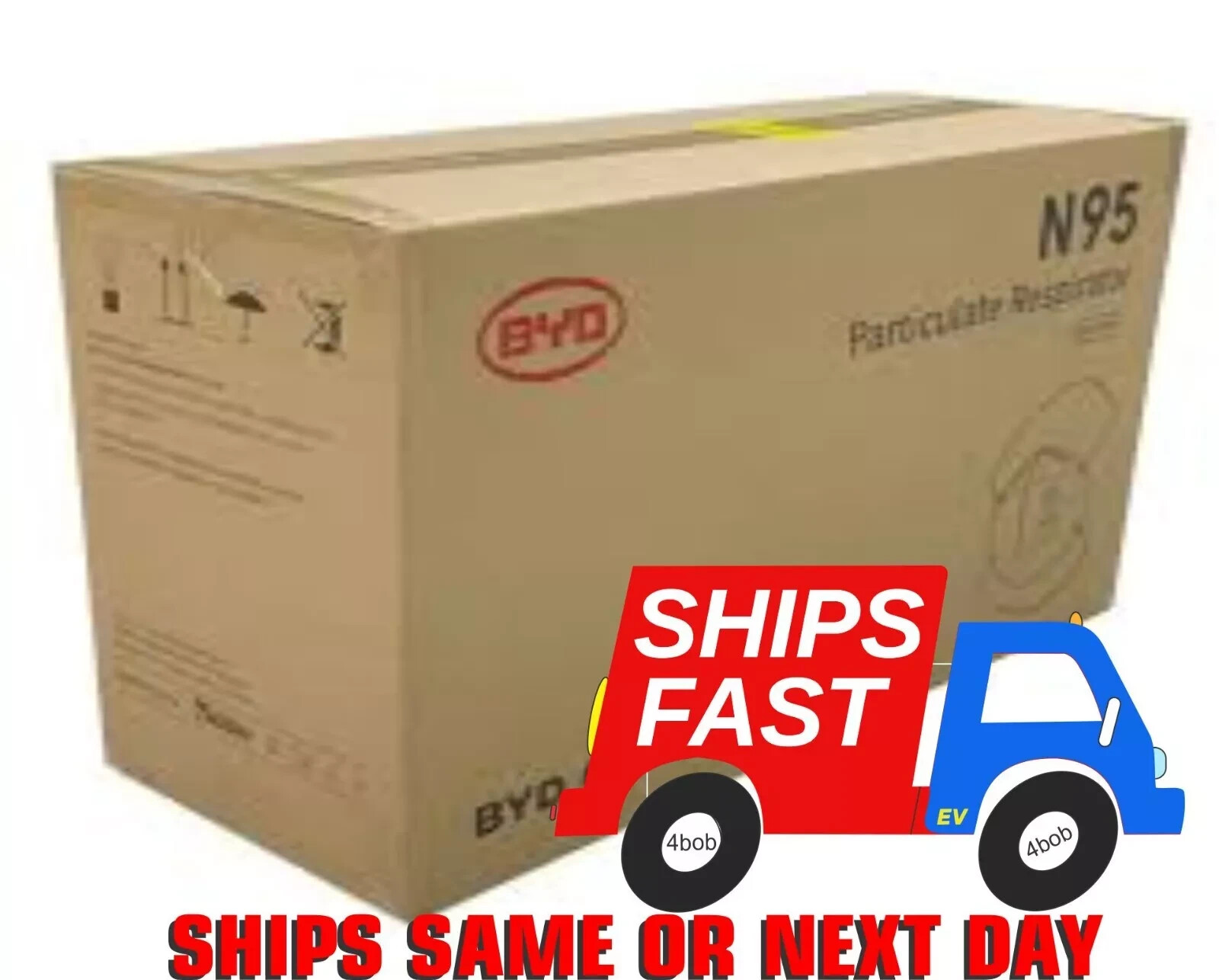 BYD CARE❤️ N95 📦 CASE of 960PCS📦 48 BOXES PER CASE