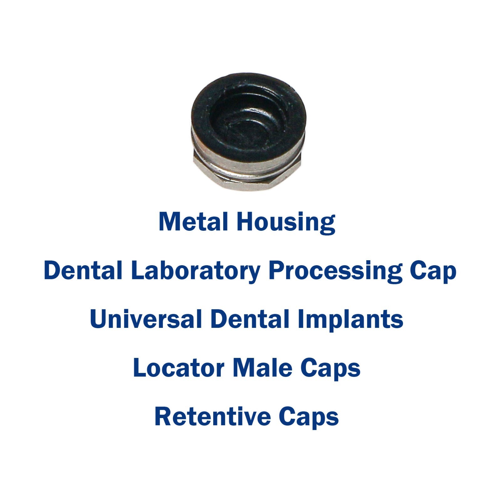 Dental Overdenture Attachment Abutments Strong Retentive Caps Metal Housing Cap