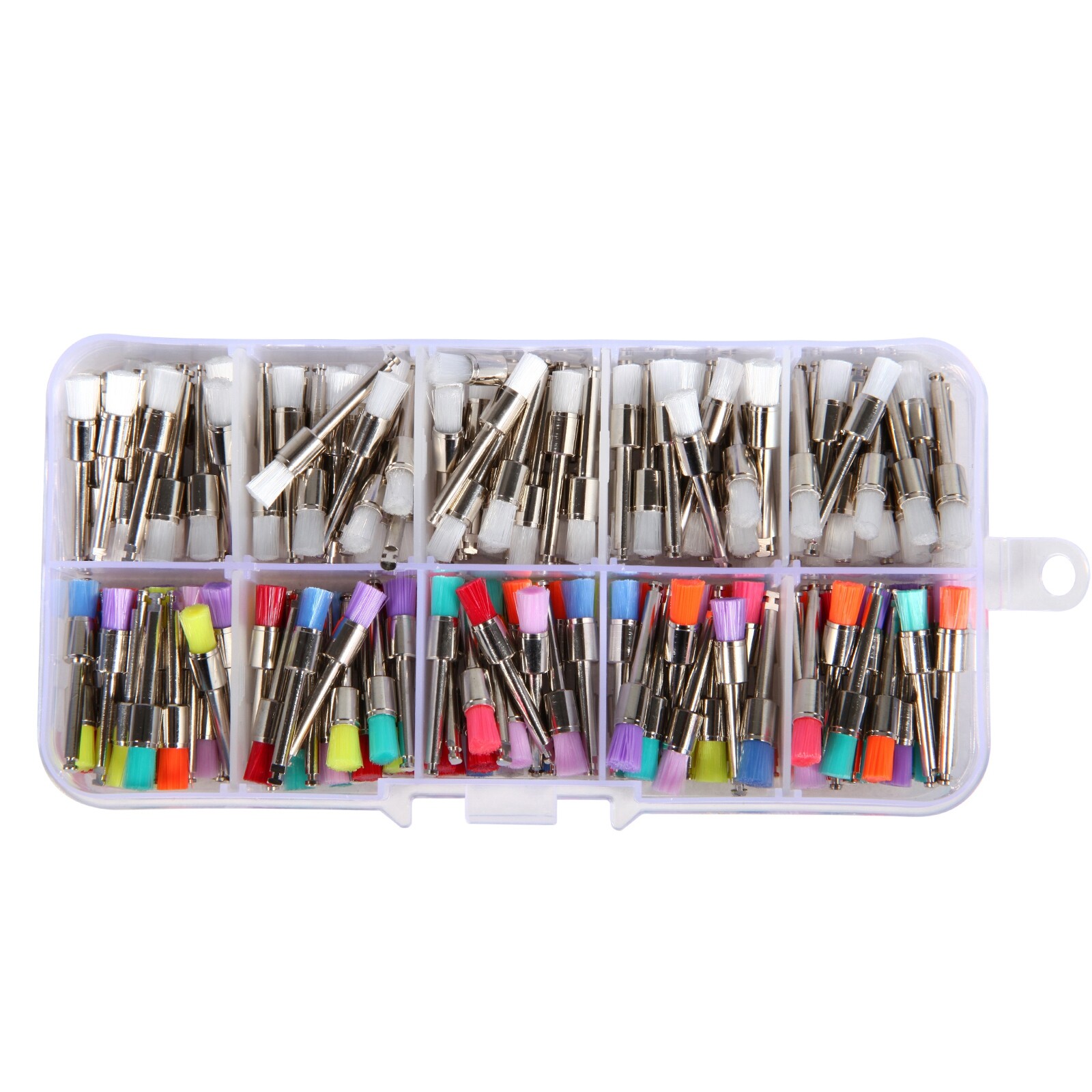 200-2000PCS Dental Nylon Polishing Flat Latch Polisher Prophy Brush Disposable