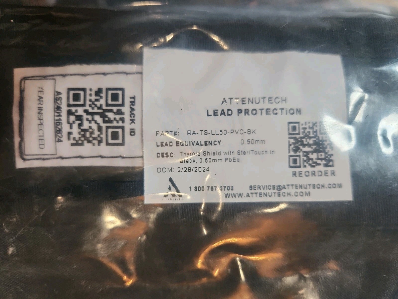 2 X Lead Vinyl Thyroid Shield 0.5mm Lead pb Equivalency Protection for X-Ray