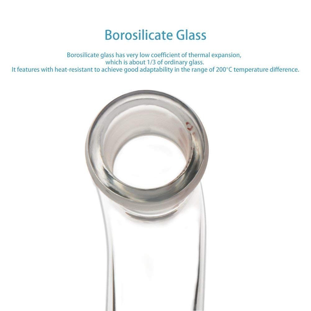 Durable Borosilicate Distillation Adapter with 105° Bend – 24/40 Joint Size