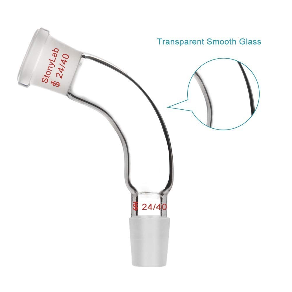 Durable Borosilicate Distillation Adapter with 105° Bend – 24/40 Joint Size