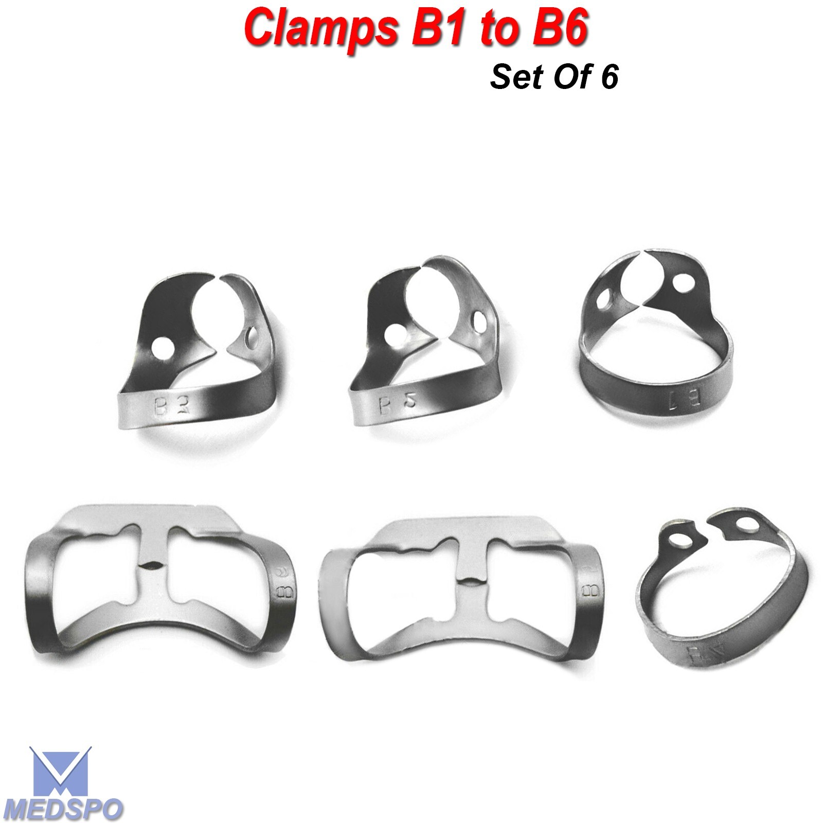 Rubber Dam Brinker Clamps Rubber Dam Universal B1-B2-B3-B4-B5-B6 Dental Tools CE
