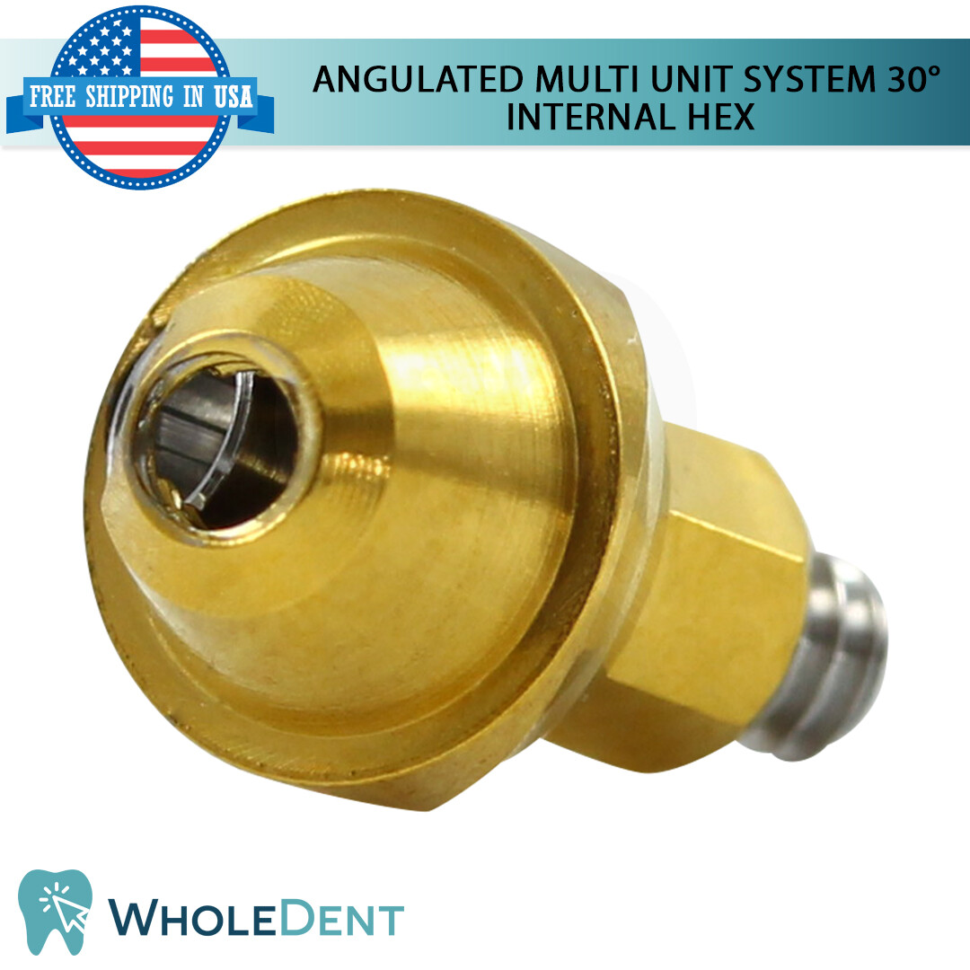 Angulated Abutment Multi Unit 30° Plastic Sleeve Set Dental Implant Int Hex