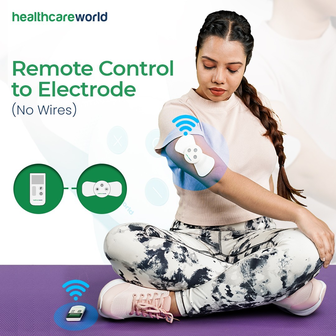 Wireless TENS Machine with Remote Control and 2 x Electrode Pads