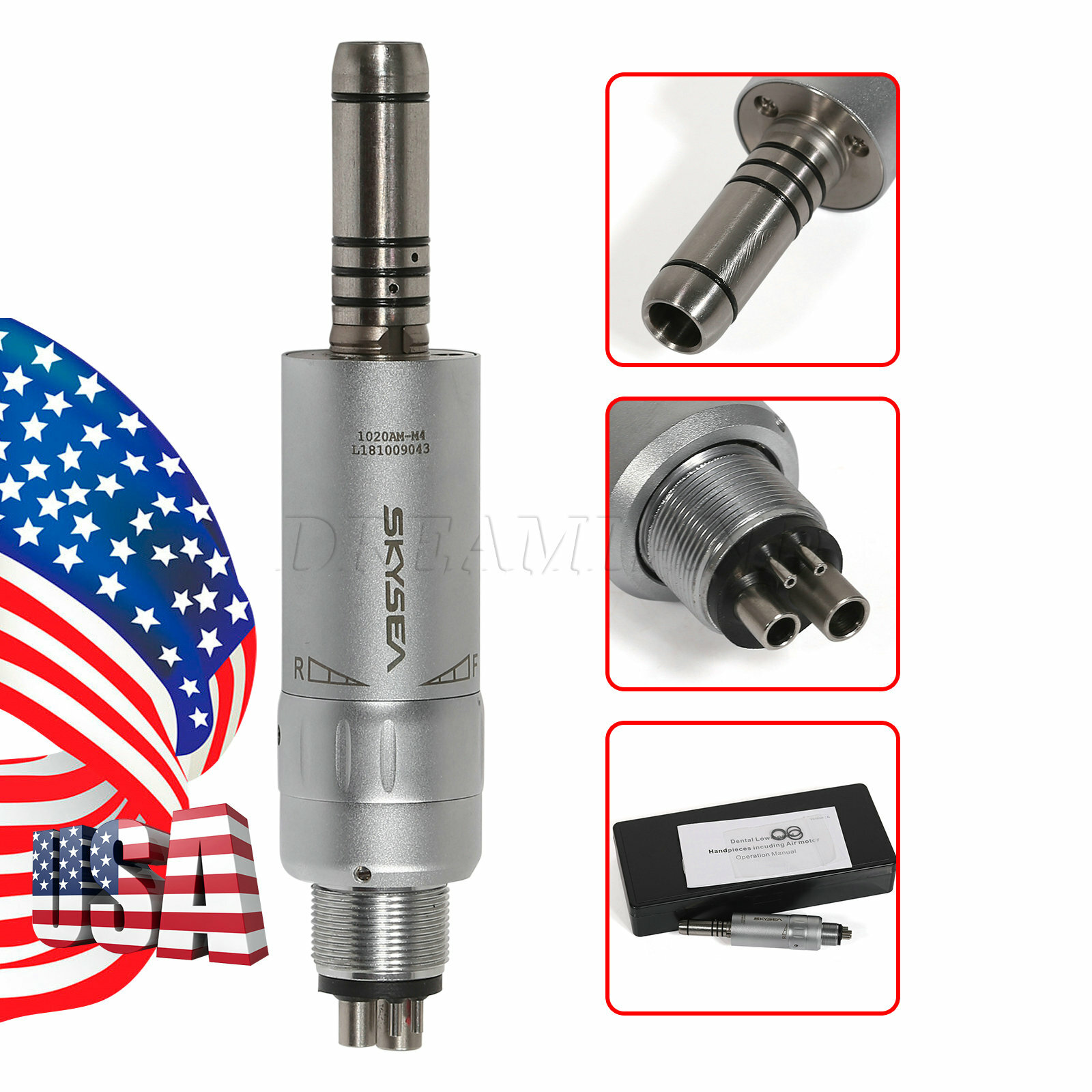 1-5*Dental 4 Holes Inner Water Air Motor Low Slow Speed Handpiece SKYSEA