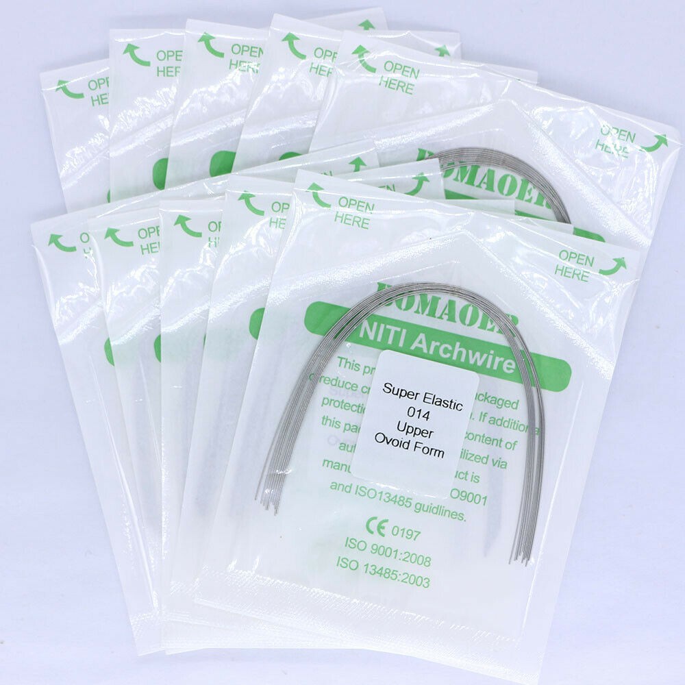 100×Dental Orthodontic Super Elastic Niti Round Arch Wire Ovoid Form 014 Upper