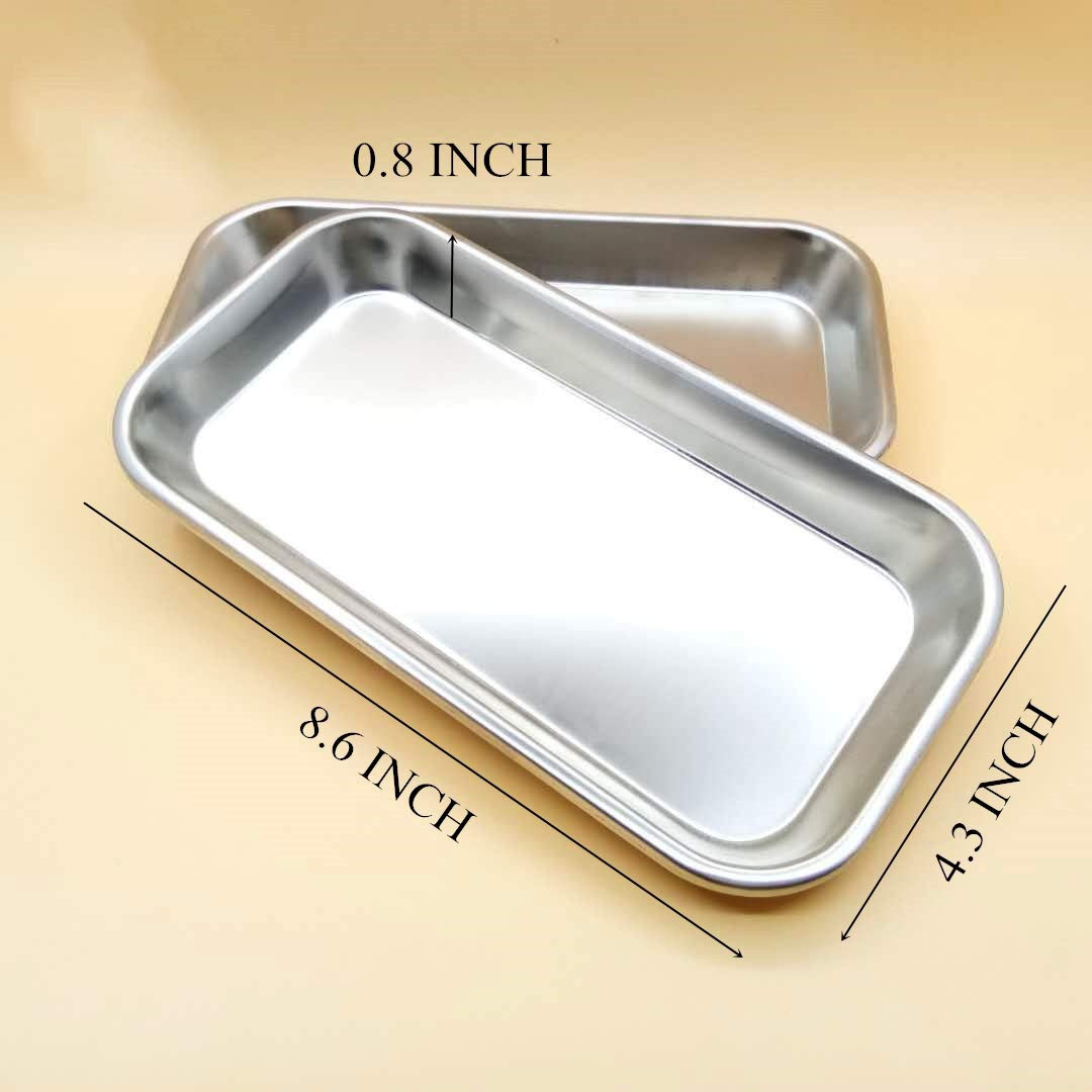 Medical Tray Stainless Steel (3 Pack), Dental Lab Instruments Surgical Metal Tra